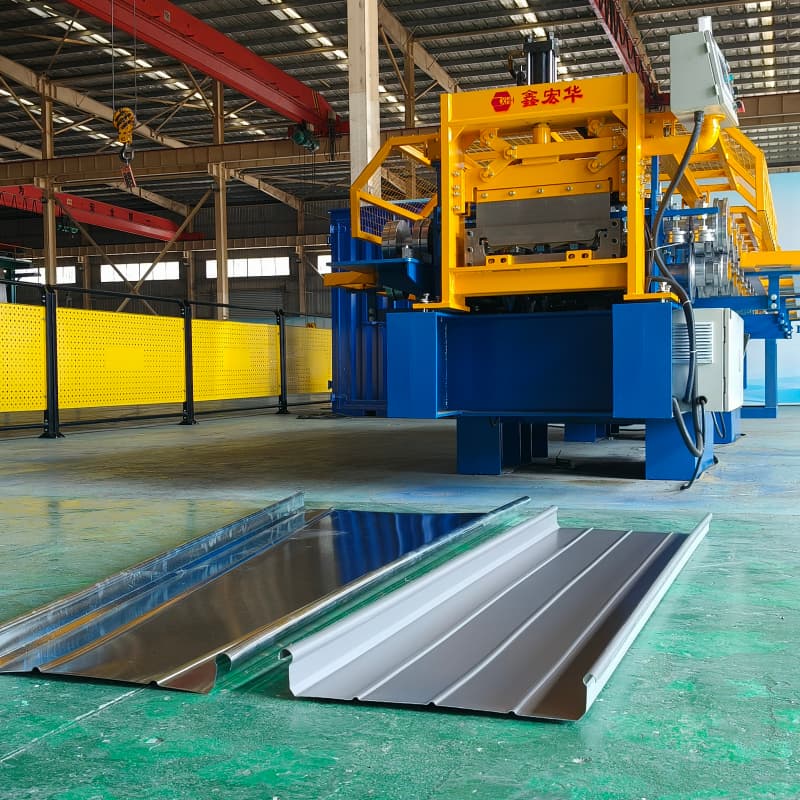 Standing Seam Flat Metal Roof Purlin Roll Forming Production Line Machine