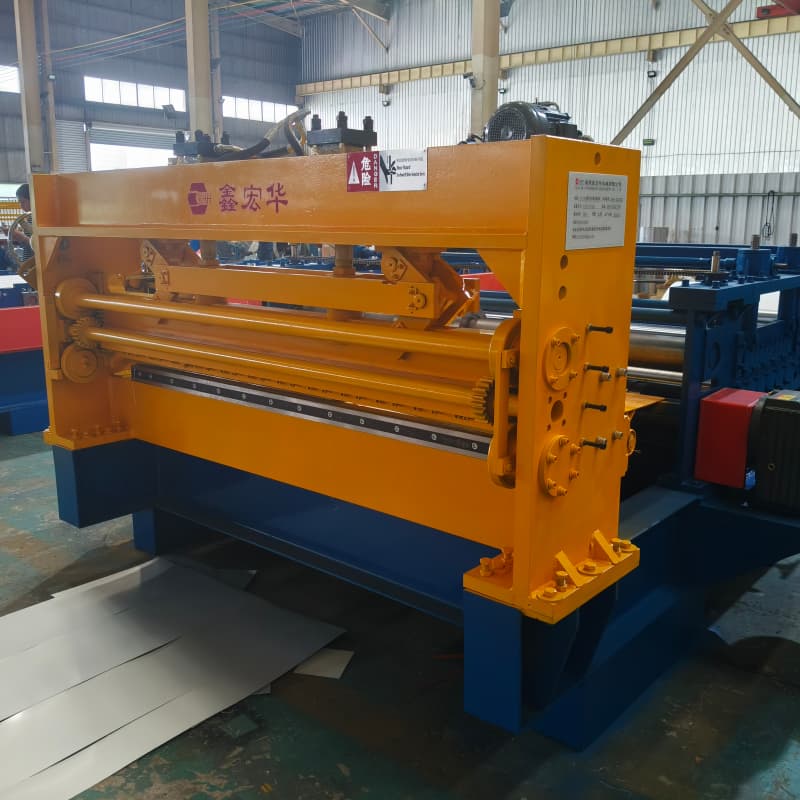 Rotary Circular Knife Slitting Leveling CNC Automatic Purlin Leveling Slitting Shear Line Machine