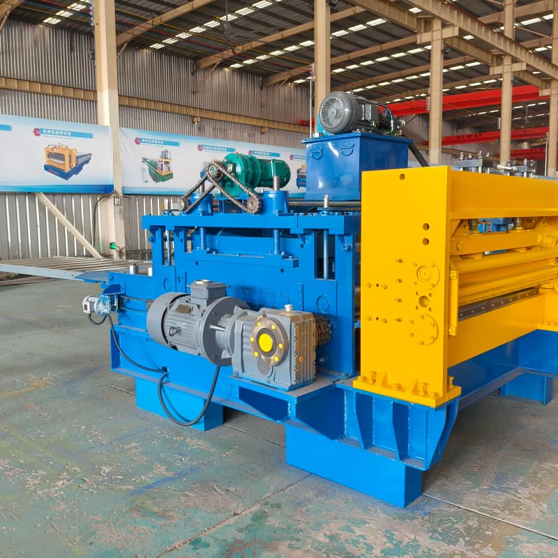 Spain Construction Raw Material Factory Galvanized Plate Flatten Purlin Slitting Shear Line Machine