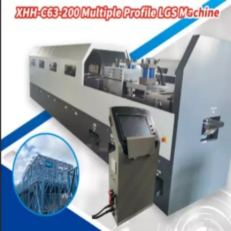 Automatic LGSF Light Gauge Steel Channel Profile Frame Prefabricated Villa Roll Forming Machine Seamlock Profile