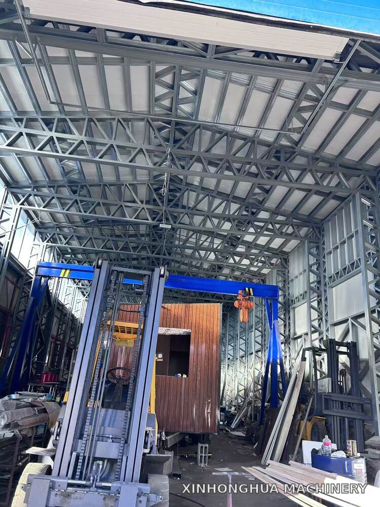 Light Gauge Steel Roof Truss Construction in Bulgaria Interior view of light gauge steel roof trusses at a Bulgarian construction site