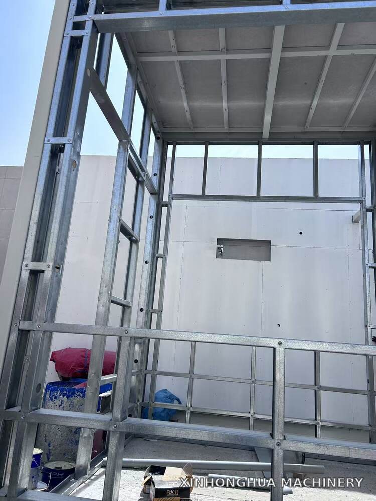 Light Gauge Steel Wall Frame Installation in the UAE Interior light gauge steel wall frame installation at a customer project in the UAE